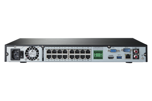 Lorex 4K (16 Camera Capable) 4TB Wired NVR System with Nocturnal 3 Smart IP Bullet Cameras with Motorized Varifocal Lens