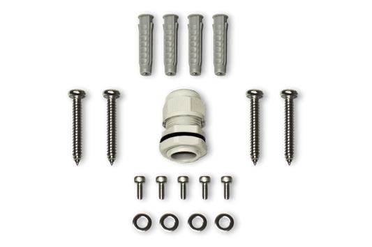 Outdoor Square Junction Box for 3 Screw Base Cameras (Metal)
