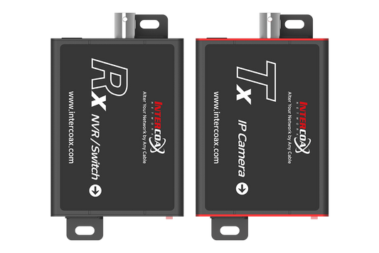 Professional Single Port IP & PoE over Coax Set (1200m/4000ft end-to-end converters)