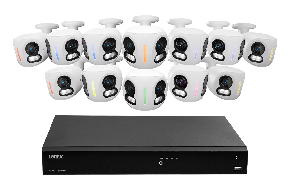 Lorex Classic Fusion Series 4K 16 Channel 6TB Wired NVR System with 4K IP Dual Lens Cameras