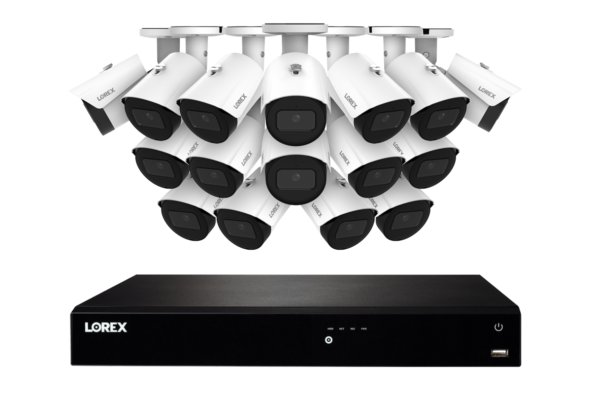 Lorex Fusion Series 4K 16 Camera Capable (Wired or Fusion Wi-Fi) 6TB Wired NVR System with A14 IP Bullet Cameras