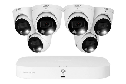 8-channel Fusion NVR System with Smart Deterrence and Mask Detection Security Cameras