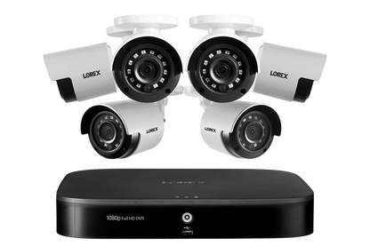 1080p 8-channel 1TB Wired DVR System with 6 Cameras