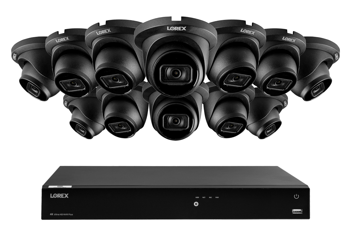 Lorex Fusion Series 4K 16 Camera Capable (Wired or Fusion Wi-Fi) 6TB Wired NVR System with A14 IP Dome Cameras