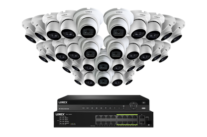 Lorex Elite Series 4K 32 Camera Capable 6TB Wired NVR System with A14 IP Turret Cameras