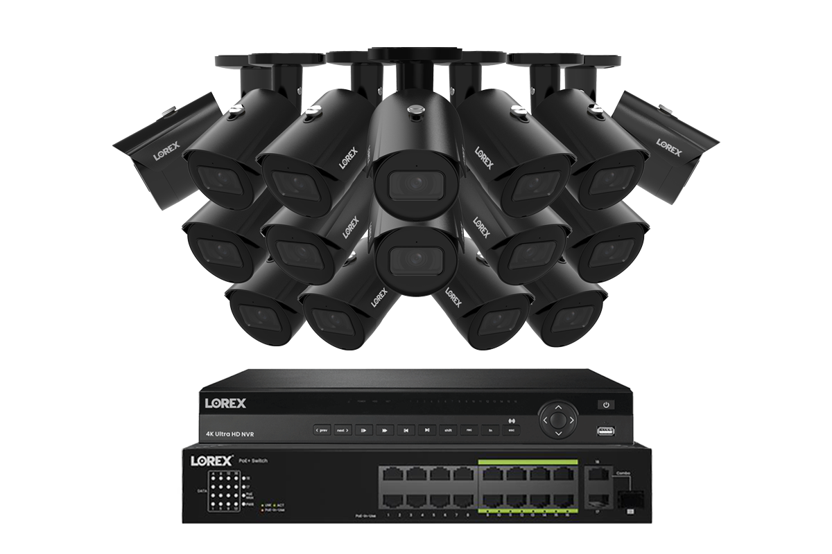 Lorex Elite Series 4K 32 Camera Capable 6TB Wired NVR System with A14 IP Bullet Cameras