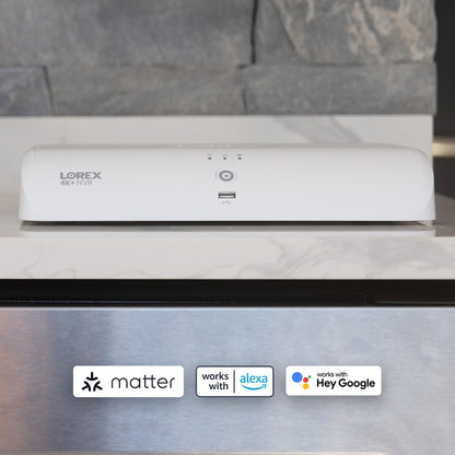 Lorex 4K+ 12MP 16 Camera Capable (8 Wired + 8 Fusion Wi-Fi ) 2TB Wired NVR System with H30 IP Dome Cameras