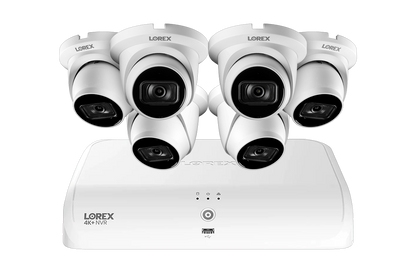 Lorex 4K Fusion 2TB Wired NVR System with 4K IP Turret Cameras