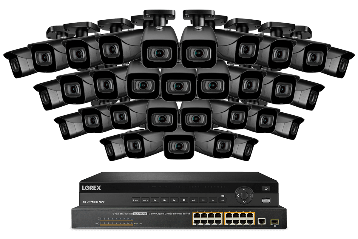 32-Channel NVR System with 4K (8MP) IP Cameras