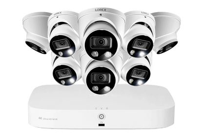 4K 8-channel 2TB Wired NVR System with Smart Deterrence Cameras
