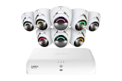 Lorex 4K+ 12MP 16 Camera Capable (8 Wired + 8 Fusion Wi-Fi ) 2TB Wired NVR System with H30 IP Dome Cameras