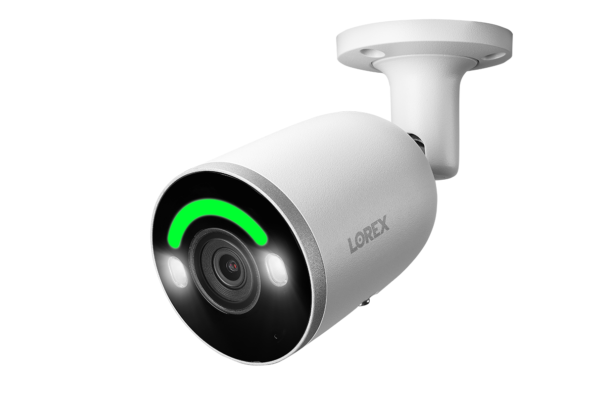 Lorex Fusion 4K 16 Camera Capable (8 Wired + 8 Fusion Wi-Fi) 2TB Wired NVR System with IP Bullet Cameras Featuring Smart Security Lighting