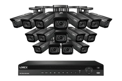 Lorex 4K (16 Camera Capable) 4TB Wired NVR System with Nocturnal 3 Smart IP Bullet Cameras with Motorized Varifocal Lens