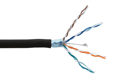 300ft CAT6 Outdoor Extension Cable, Weather Shielded, cUL CMR Riser Rated, UV Treated, Direct Burial Underground - Open Box