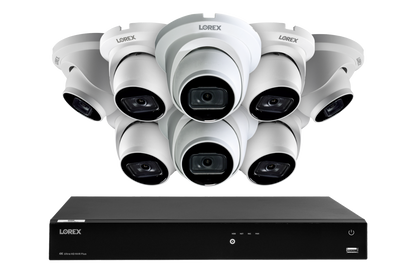 Lorex Fusion Series 4K 16 Camera Capable (Wired or Fusion Wi-Fi) 4TB Wired NVR System with A14 IP Dome Cameras
