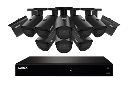 Lorex Fusion Series 4K 16 Camera Capable (Wired or Fusion Wi-Fi) 4TB Wired NVR System with A14 IP Bullet Cameras