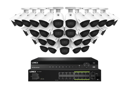 Lorex Elite Series 4K 32 Camera Capable 8TB Wired NVR System with A14 IP Bullet Cameras