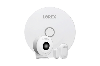 8-Channel NVR Fusion System with Four 4K (8MP) IP Cameras, 2K Wi-Fi Video Doorbell, and Smart Sensor Starter Kit