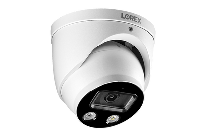 8-Channel NVR Fusion System with Four Smart Deterrence IP Dome Security Cameras and Two Indoor Wi-Fi Cameras