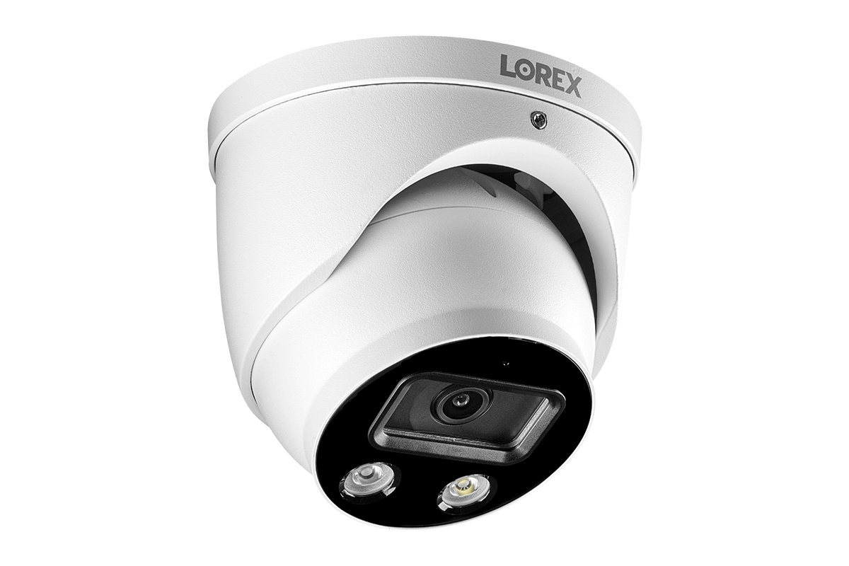 8-Channel NVR Fusion System with Six 4K Smart Deterrence IP Dome Security Cameras, Wi-Fi Floodlight and Indoor Camera