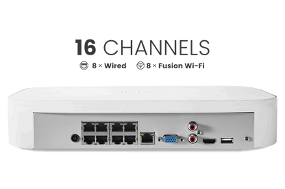 Lorex Fusion 4K 16 Camera Capable (8 Wired and 8 Wi-Fi ) Network Video Recorder
