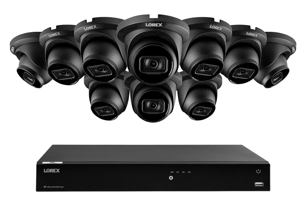 Lorex Fusion Series 4K 16 Camera Capable (Wired or Fusion Wi-Fi) 4TB Wired NVR System with A14 IP Dome Cameras