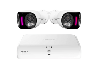 Lorex Fusion Series 4K+ 16 Channel (8 Wired + 8 Fusion Wi-Fi) 2TB Wired System with H20 Wired 4K IP Dual Lens Cameras