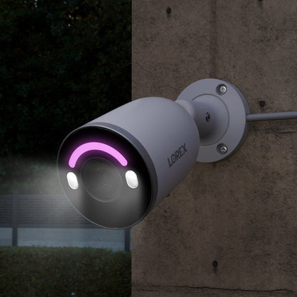 Lorex H12 4K IP Wired Bullet Security Camera with Smart Security Lighting and Smart Motion Detection