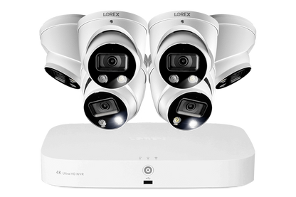 4K 8-channel 2TB Wired NVR System with Smart Deterrence Cameras