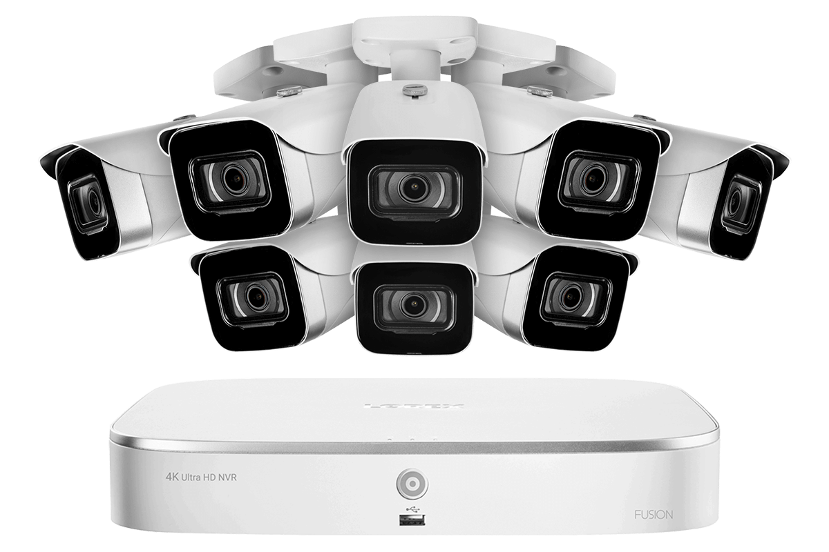 8-Channel Fusion NVR System with 4K (8MP) IP Cameras