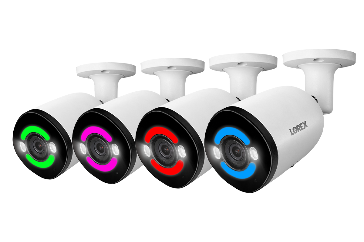 Lorex 4K+ 12MP IP Wired Bullet Security Camera with Smart Security Lighting (Open Box)