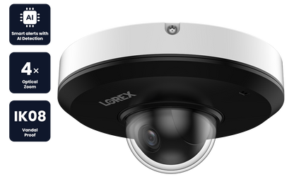 Lorex Elite Series 4K 16 Channel 4TB Wired System with P2 Wired 2K IP Mini PTZ Cameras