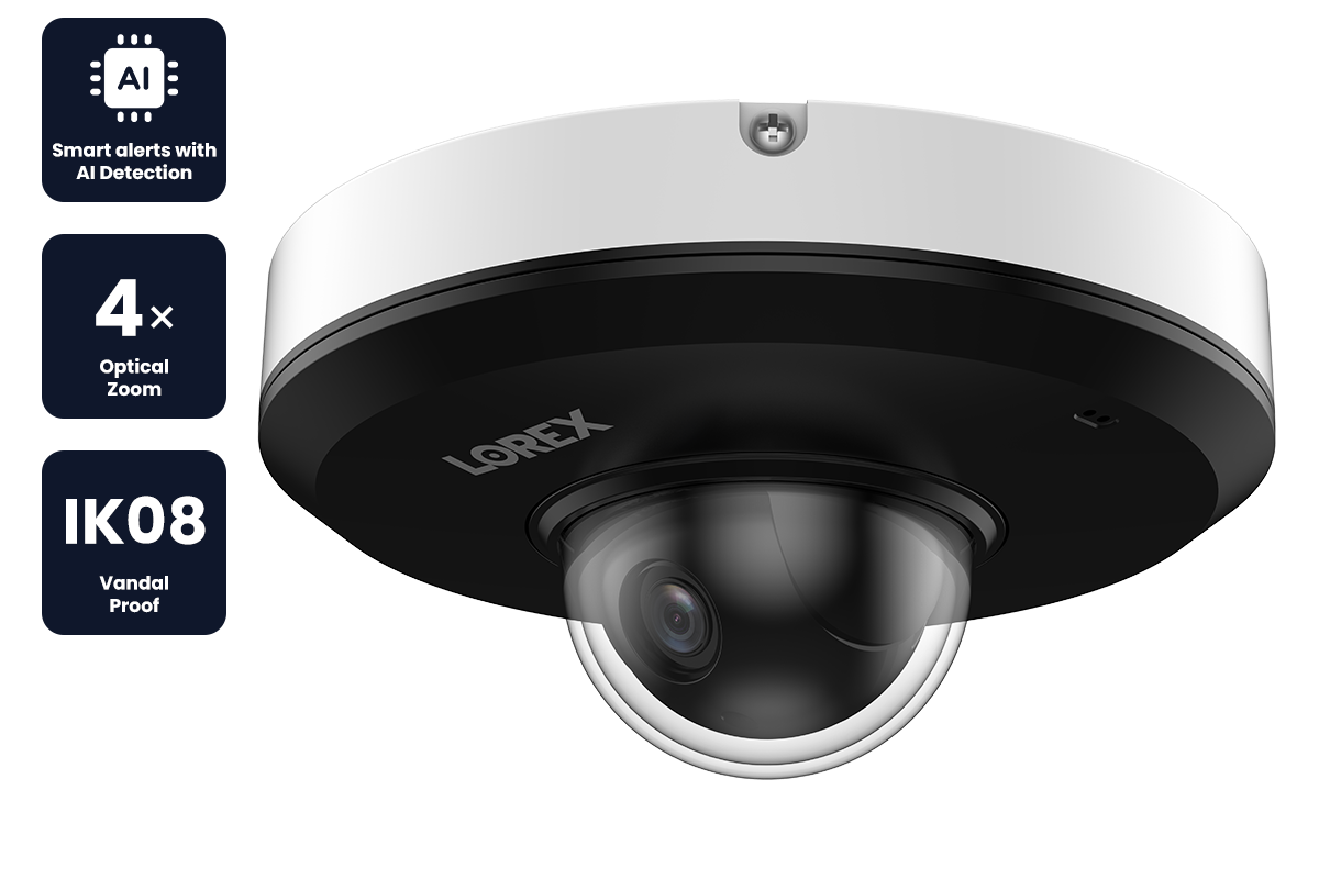 Lorex Elite Series 4K 16 Channel 6TB Wired System with P2 Wired 2K IP Mini PTZ Cameras