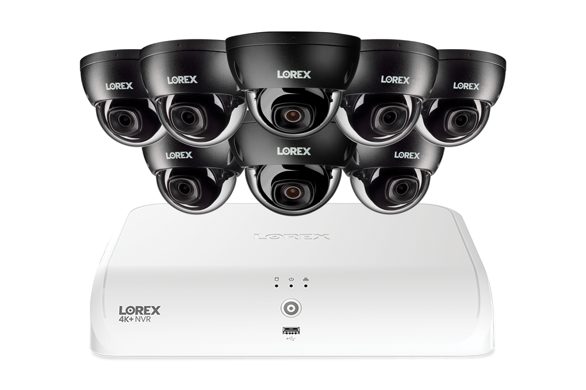 Lorex Fusion Series 4K 16 Channel (8 Wired + 8 Fusion Wi-Fi) 2TB Wired System with A4 Wired 2K IP Dome Cameras