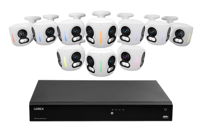 Lorex Classic Fusion Series 4K 16 Channel 6TB Wired NVR System with 4K IP Dual Lens Cameras