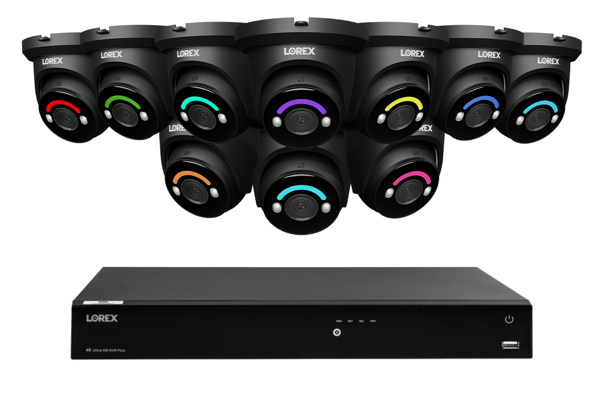 Lorex Fusion Series 4K 16 Camera Capable (Wired or Fusion Wi-Fi) 6TB Wired NVR System with H12 Wired 4K IP Dome Cameras