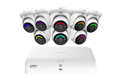 Lorex Fusion Series 4K 16 Channel (8 Wired + 8 Fusion Wi-Fi) 2TB Wired System with H12 Wired 4K IP Dome Cameras