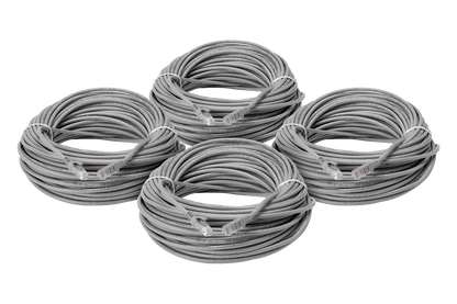 100ft CAT5e Extension Cables,Fire Resistant and In-Wall Rated, CMR type (Riser) (4-pack)