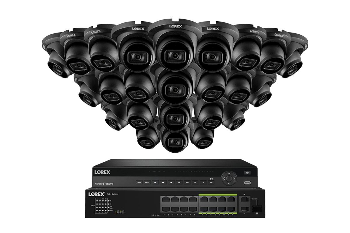 Lorex Elite Series 4K 32 Camera Capable 6TB Wired NVR System with A14 IP Turret Cameras