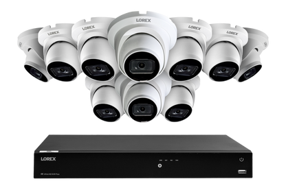Lorex Fusion Series 4K 16 Camera Capable (Wired or Fusion Wi-Fi) 4TB Wired NVR System with A14 IP Dome Cameras