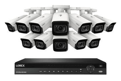 Lorex 4K (16 Camera Capable) 6TB Wired NVR System with Nocturnal 3 Smart IP Bullet Cameras with Motorized Varifocal Lens