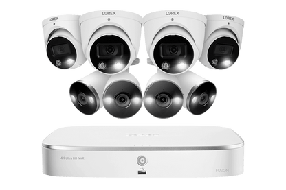 4K 8-channel 3TB Wired NVR System with 8 Smart Deterrence Cameras