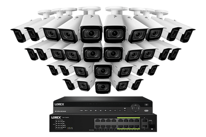Lorex 4K (32 Camera Capable) 6TB Wired NVR System with Nocturnal 3 Smart IP Bullet Cameras Featuring Motorized Varifocal Lens and 30FPS Recording