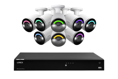 Lorex Fusion Series 4K 16 Camera Capable (Wired or Fusion Wi-Fi) 6TB Wired NVR System with H12 Wired 4K IP Bullet Cameras