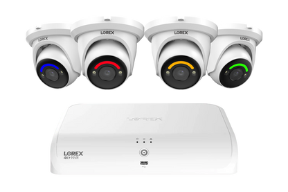 Lorex Fusion Series 4K 16 Channel (8 Wired + 8 Fusion Wi-Fi) 2TB Wired System with H12 Wired 4K IP Dome Cameras