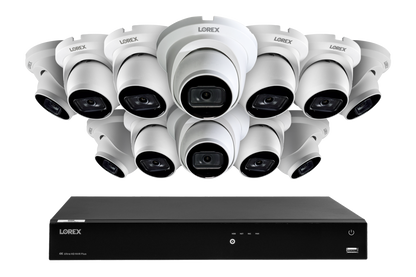 Lorex Fusion Series 4K 16 Camera Capable (Wired or Fusion Wi-Fi) 4TB Wired NVR System with A14 IP Dome Cameras