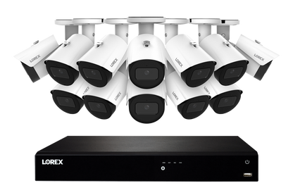 Lorex Fusion Series 4K 16 Camera Capable (Wired or Fusion Wi-Fi) 6TB Wired NVR System with A14 IP Bullet Cameras