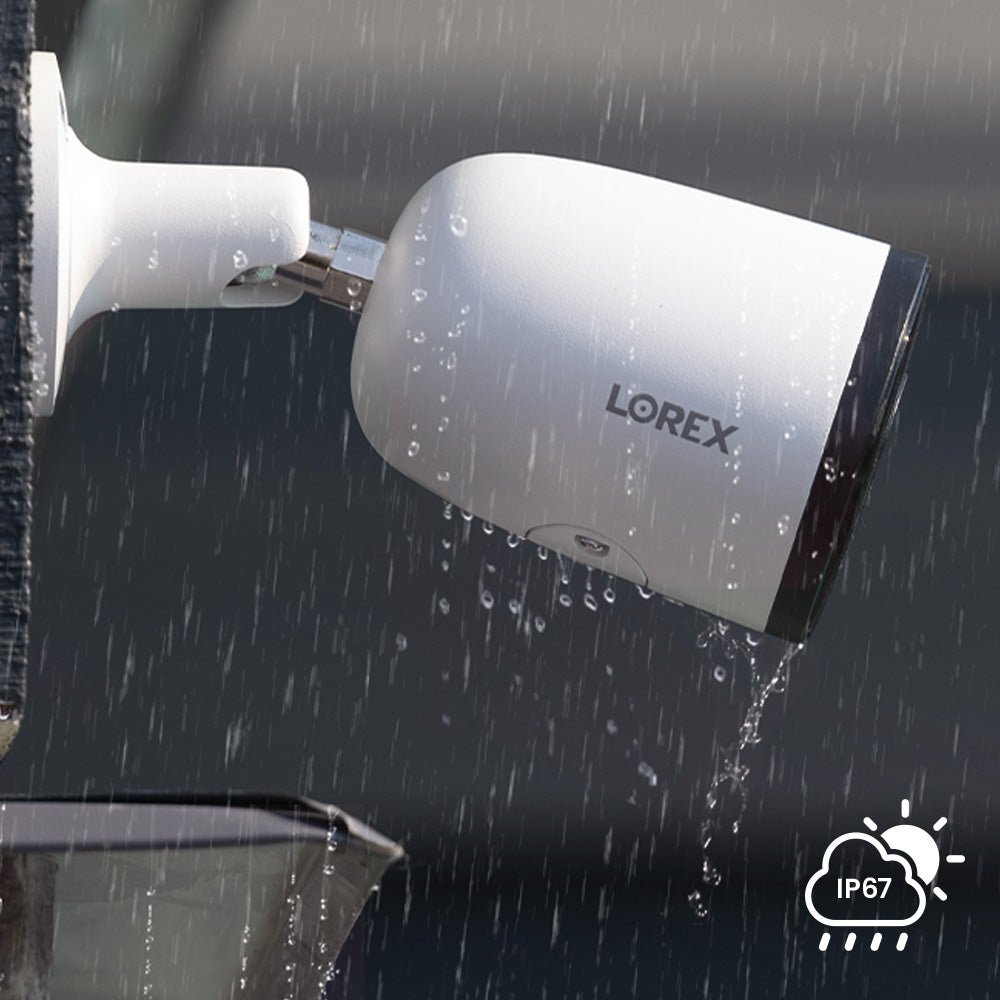 Lorex 4K+ 12MP IP Wired Bullet Security Camera with Smart Security Lighting (Open Box)