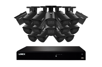 Lorex Fusion Series 4K 16 Camera Capable (Wired or Fusion Wi-Fi) 4TB Wired NVR System with A14 IP Bullet Cameras
