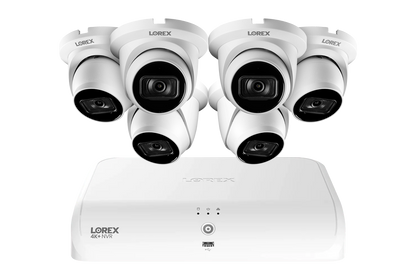 Lorex Fusion Series 4K+ 16 Channel (8 Wired + 8 Fusion Wi-Fi) 2TB Wired System with A14 Wired 4K IP Dome Cameras